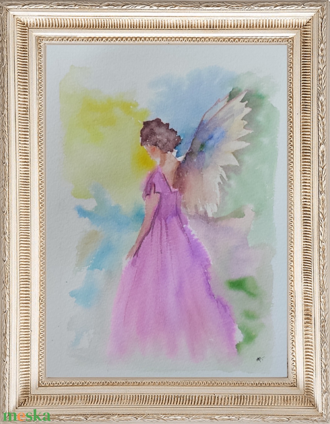 Akvarell - Angyal (2026.) - művészet - festmény - akvarell - Meska.hu