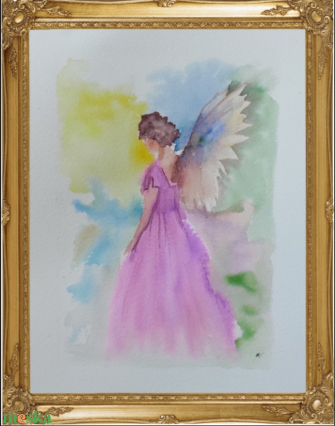 Akvarell - Angyal (2026.) - művészet - festmény - akvarell - Meska.hu