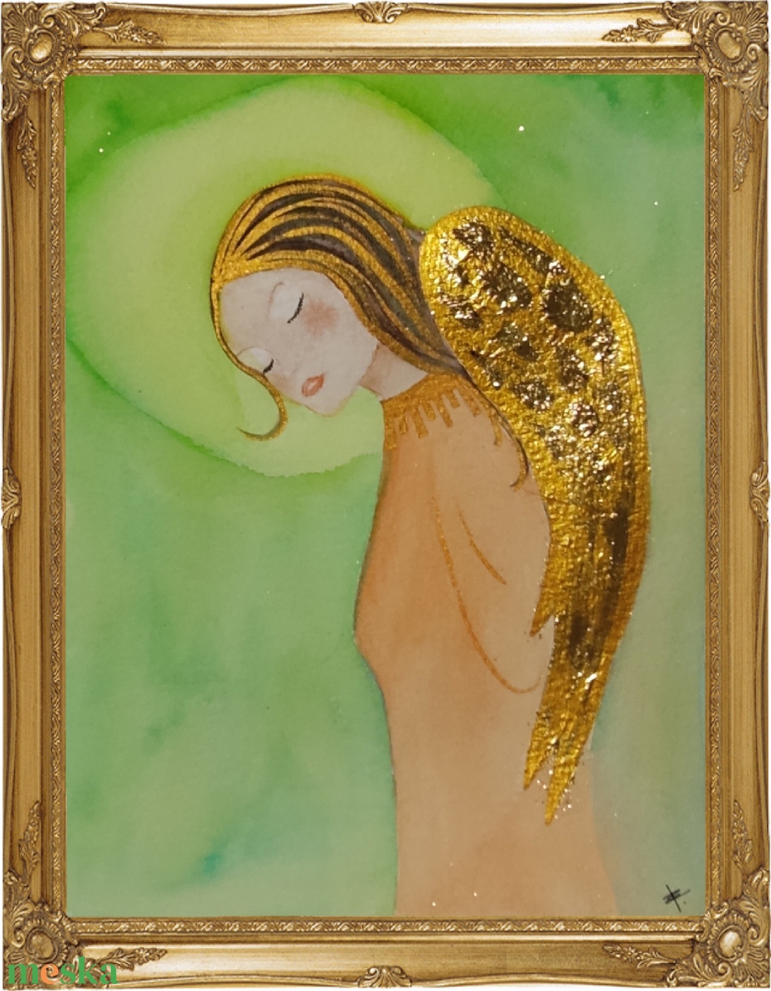 Akvarell - Angyal (2026.) - művészet - festmény - akvarell - Meska.hu