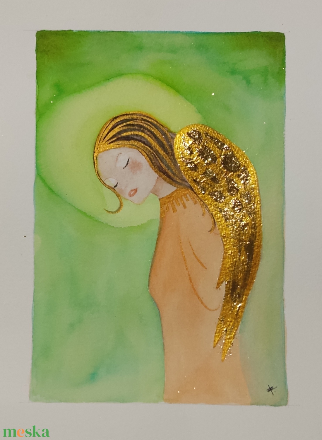 Akvarell - Angyal (2026.) - művészet - festmény - akvarell - Meska.hu