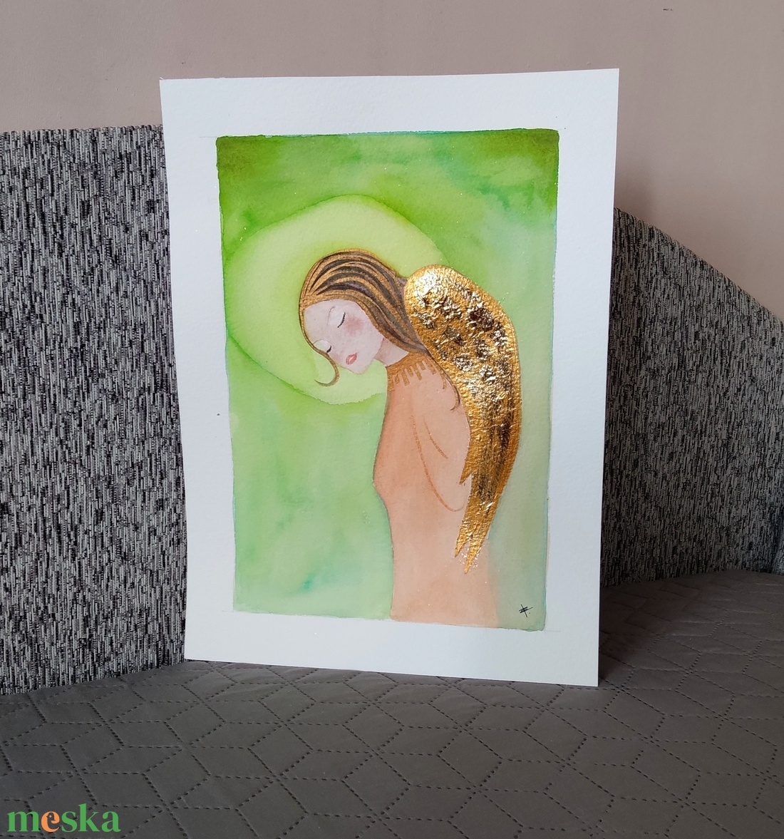 Akvarell - Angyal (2026.) - művészet - festmény - akvarell - Meska.hu