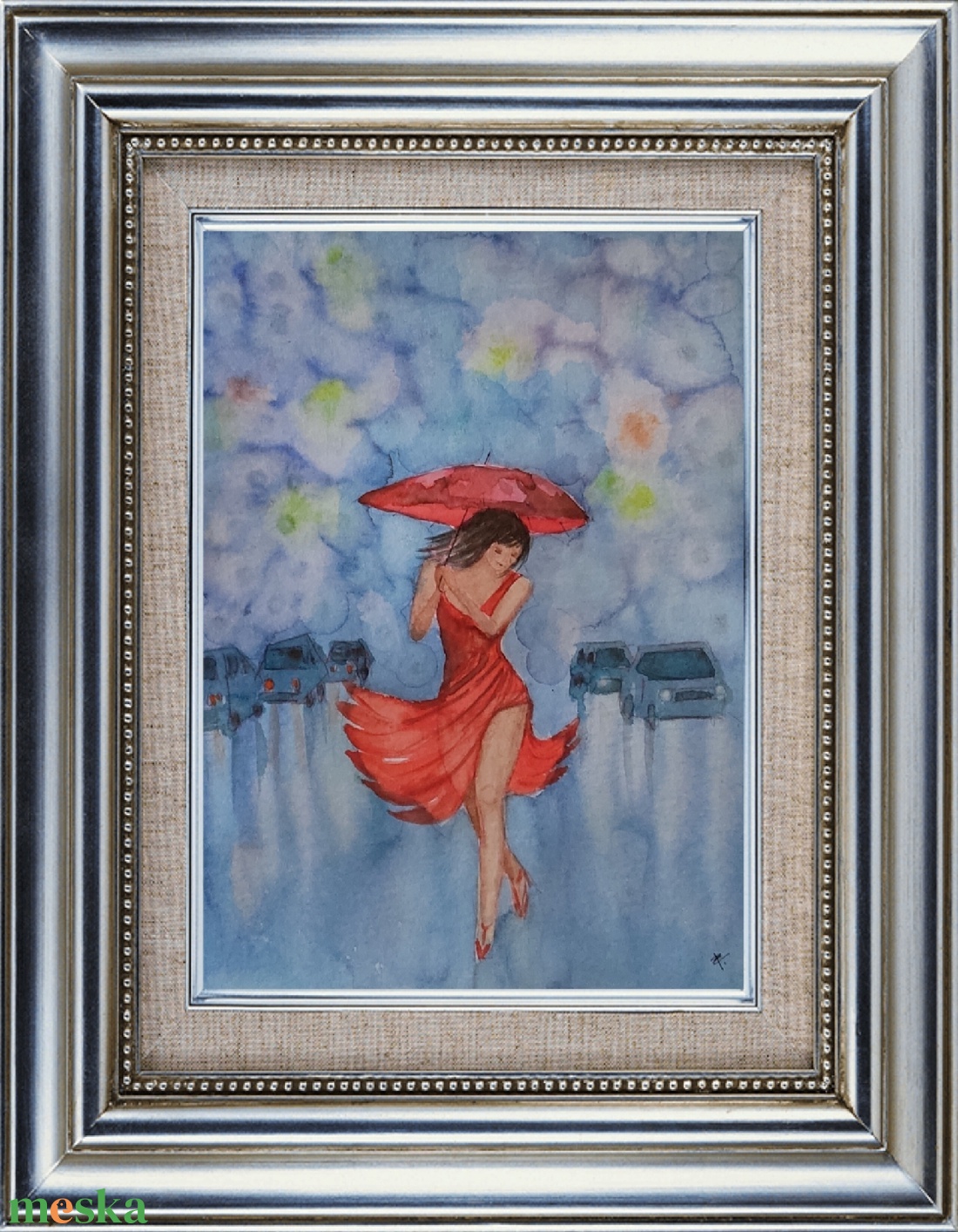 Akvarell - Nyári zápor (2026.) - művészet - festmény - akvarell - Meska.hu