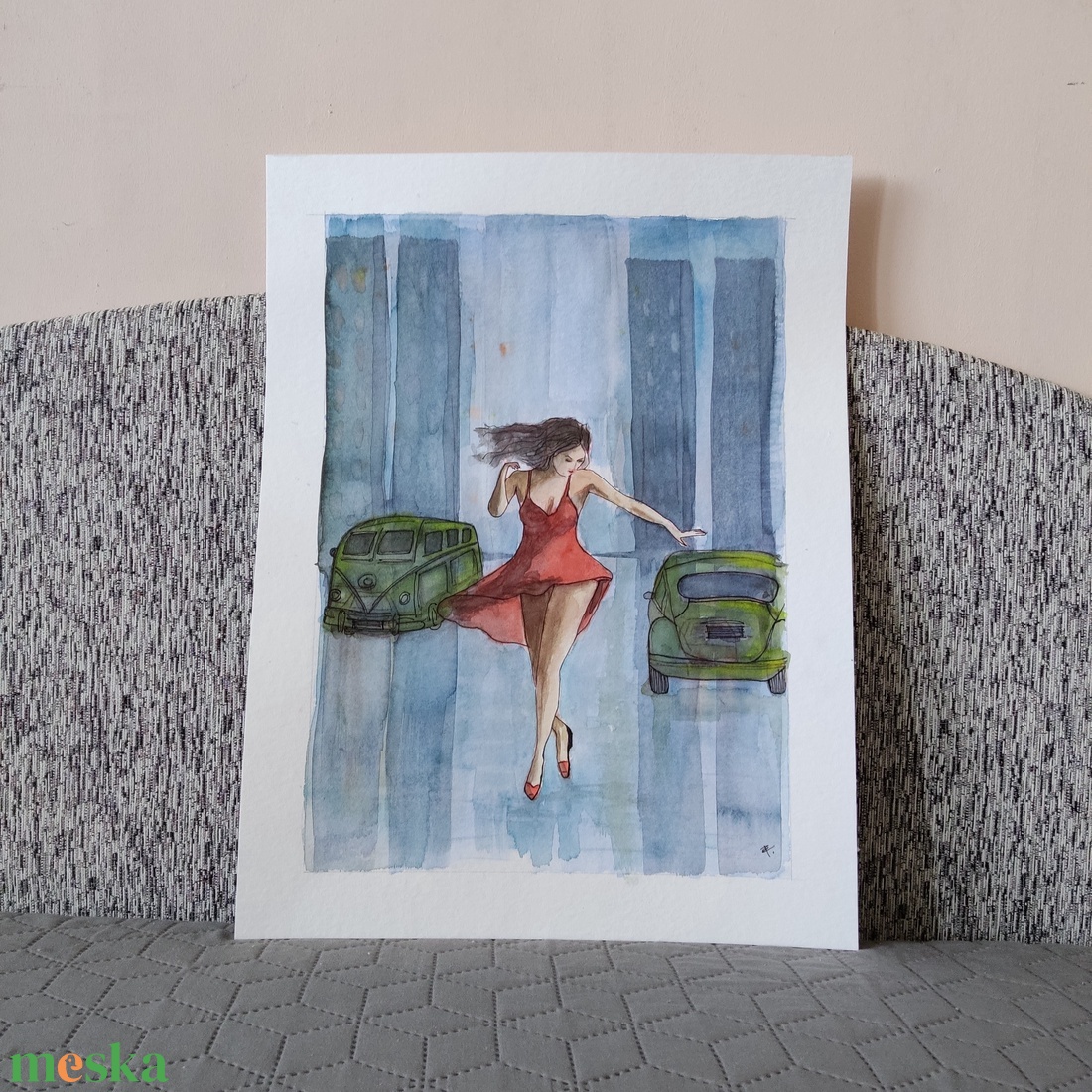 Akvarell - Eső után (2026.) - művészet - festmény - akvarell - Meska.hu