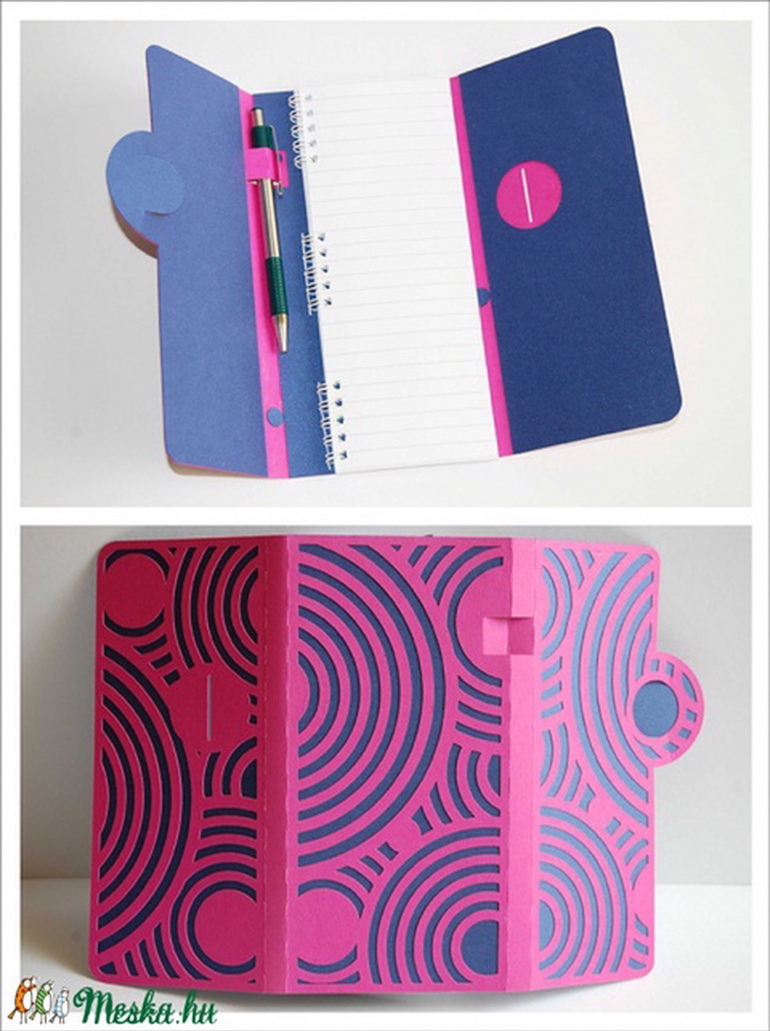 Pink körös notesz -  - Meska.hu