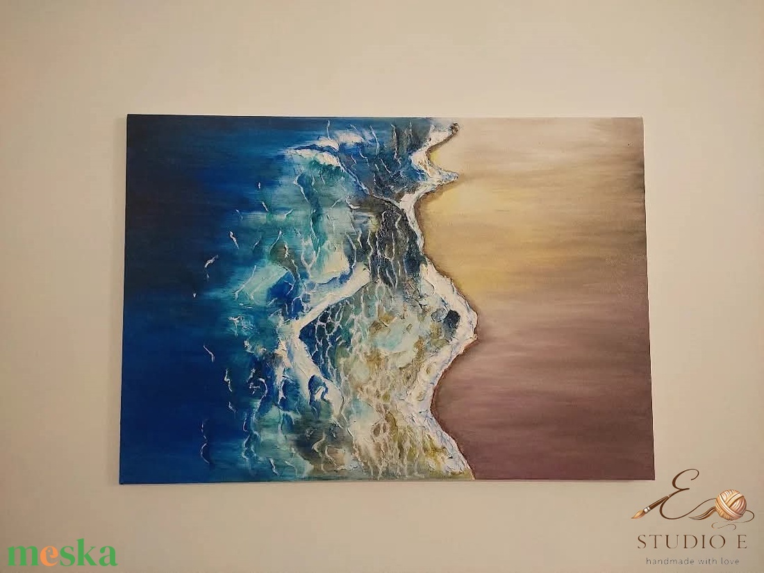 Tengerparton - művészet - festmény - olajfestmény - Meska.hu