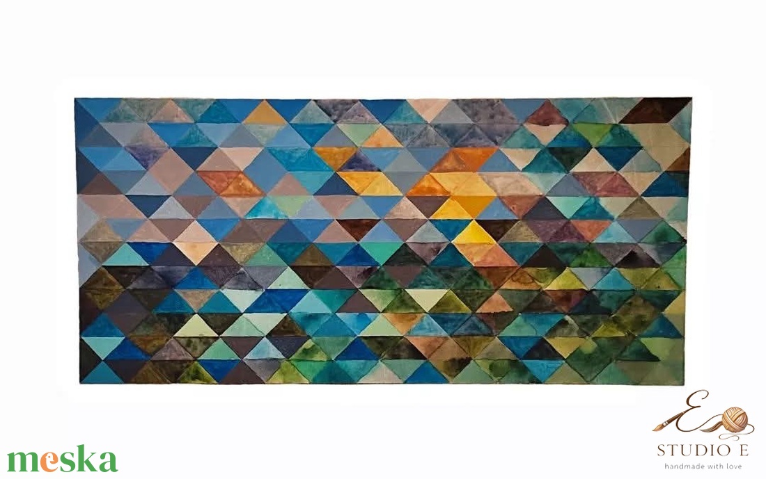 Mozaik-naplemente - művészet - festmény - akril - Meska.hu