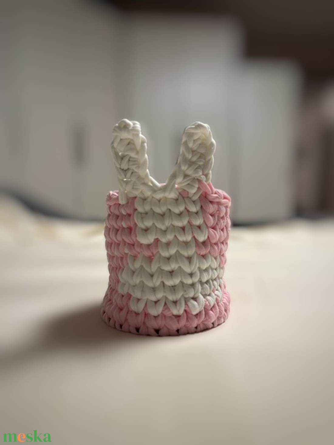 Mini nyuszis tároló - otthon & életmód - tárolás & rendszerezés - tárolókosár - Meska.hu