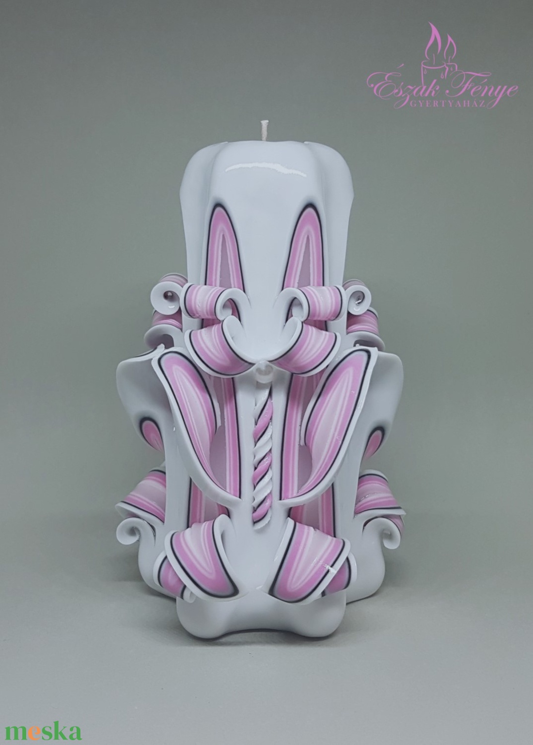 Dream (Pink)- M faragott gyertya - otthon & életmód - gyertya, illat, aroma - gyertya - Meska.hu