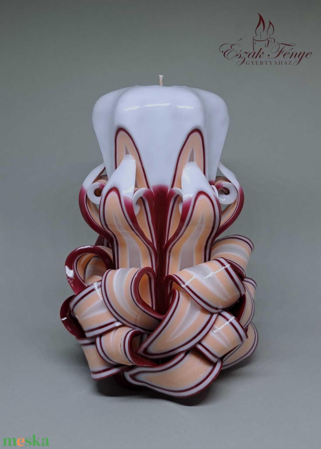 Wicker (Rose)-M faragott gyertya - otthon & életmód - gyertya, illat, aroma - gyertya - Meska.hu