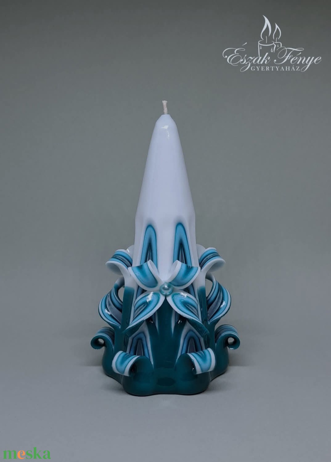 Flower Pyramid- faragott gyertya - otthon & életmód - gyertya, illat, aroma - gyertya - Meska.hu