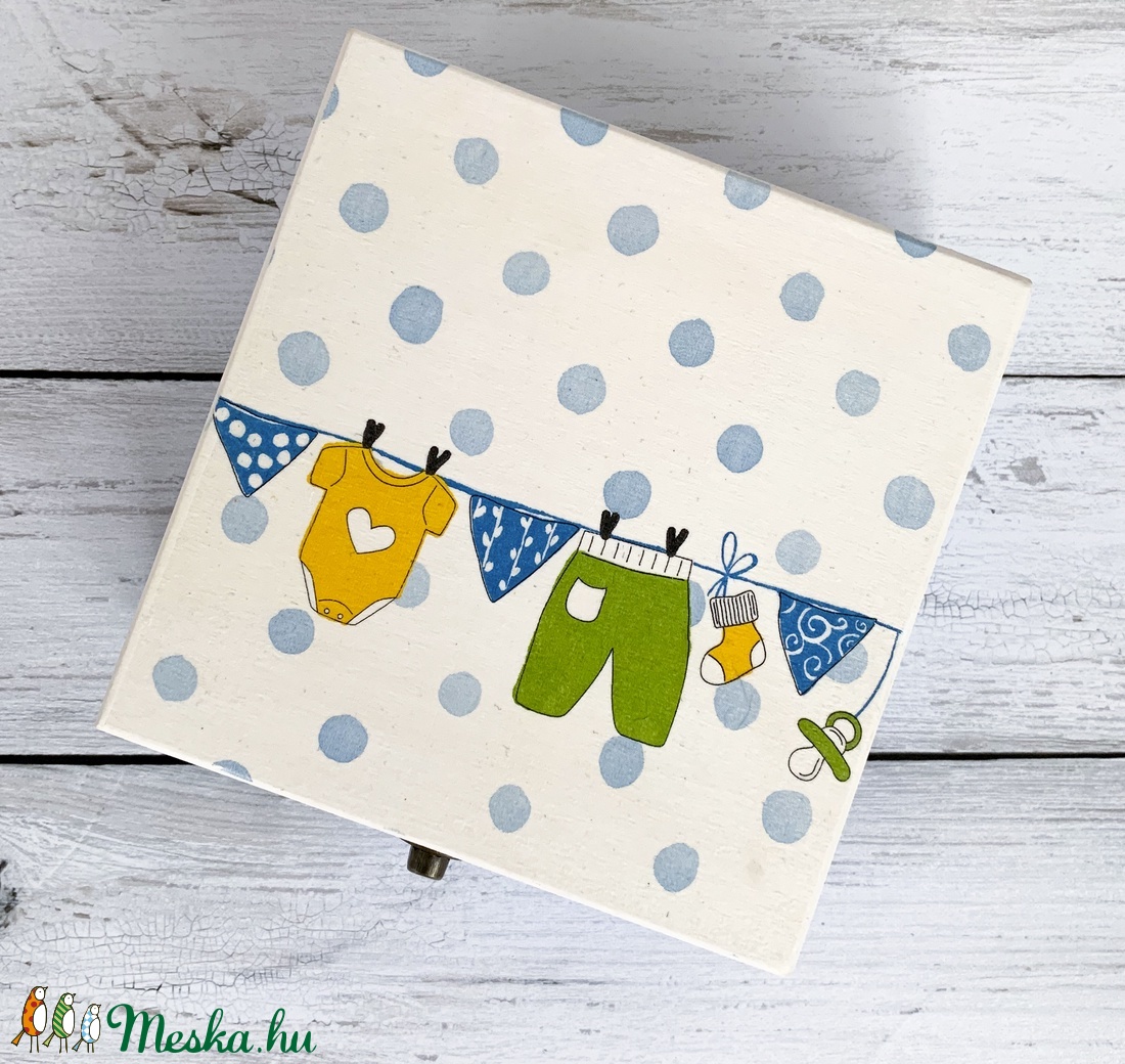 Kisfiú baba doboz - otthon & életmód - dekoráció - Meska.hu