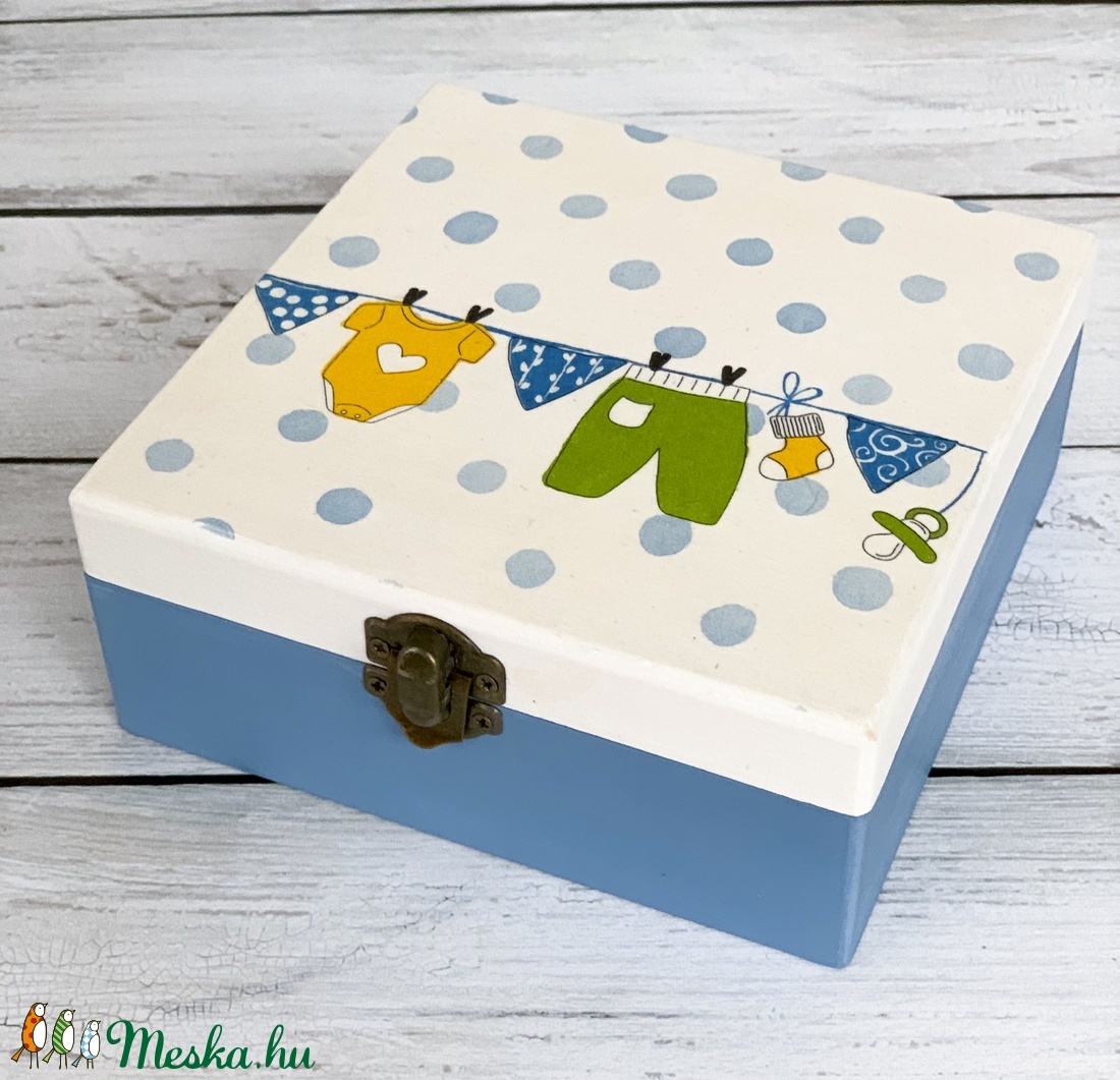 Kisfiú baba doboz - otthon & életmód - dekoráció - Meska.hu