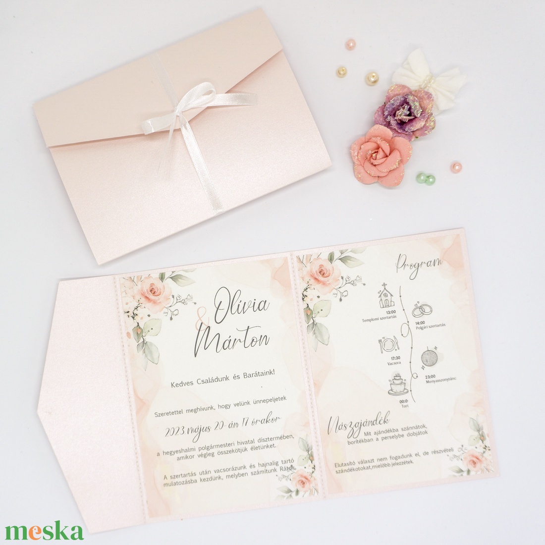 Rózsaszín borítékba hajtott esküvői meghívó - esküvő - meghívó & kártya - meghívó - Meska.hu Rózsaszín borítékba hajtott esküvői meghívó - esküvő - meghívó & kártya - meghívó - Meska.hu