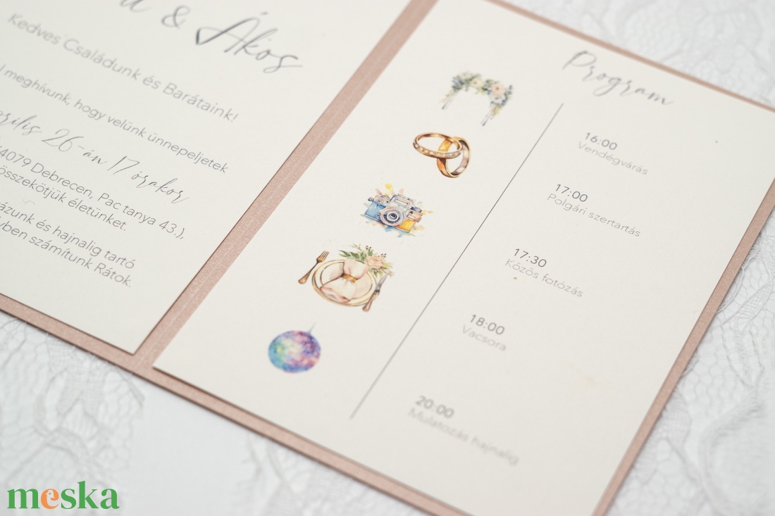 Rose gold borítékba hajtott esküvői meghívó - esküvő - meghívó & kártya - meghívó - Meska.hu Rose gold borítékba hajtott esküvői meghívó - esküvő - meghívó & kártya - meghívó - Meska.hu