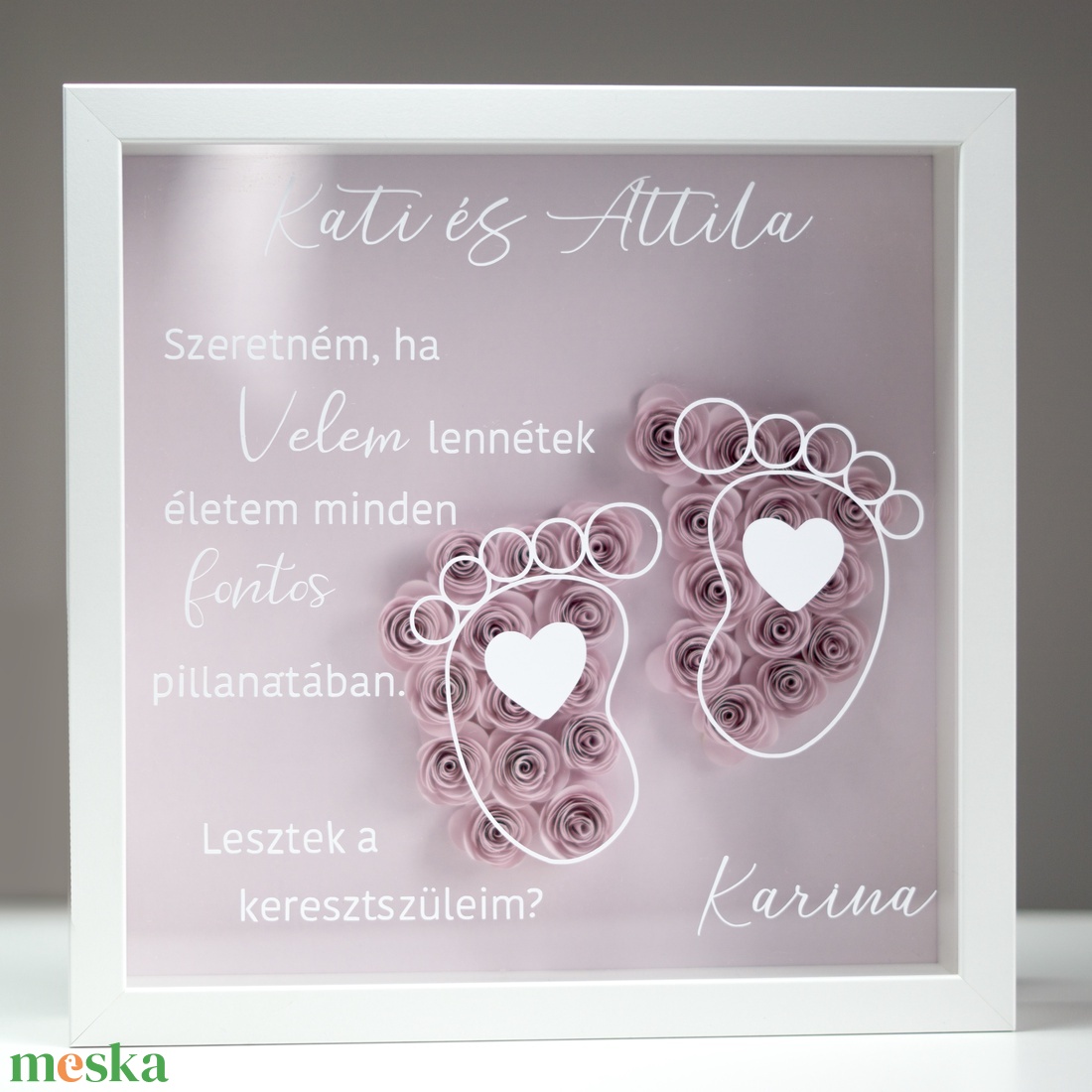 Keresztszülő felkérő képkeret - rózsaszín - otthon & életmód - dekoráció - kép & falikép - képkeret - Meska.hu Keresztszülő felkérő képkeret - rózsaszín - otthon & életmód - dekoráció - kép & falikép - képkeret - Meska.hu