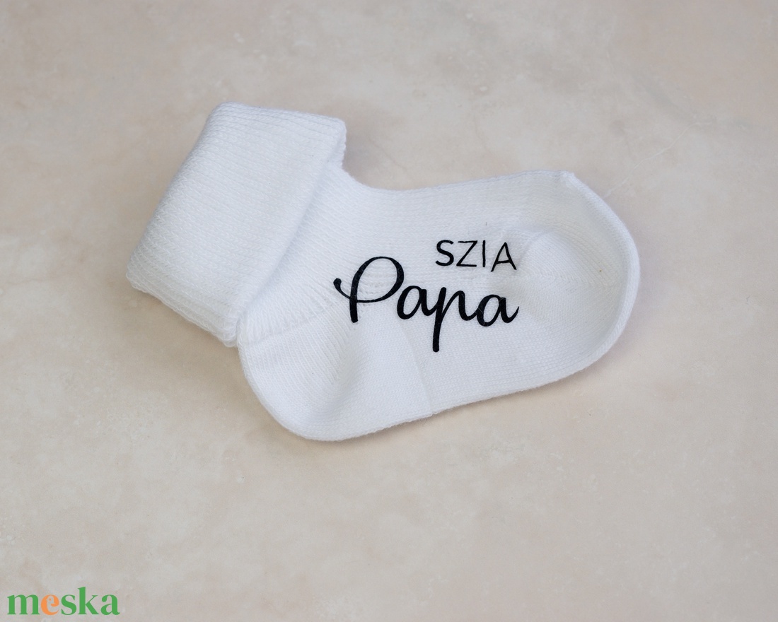 Baba bejelentő zokni - baba - mama - babaemlékek - bababejelentők - Meska.hu