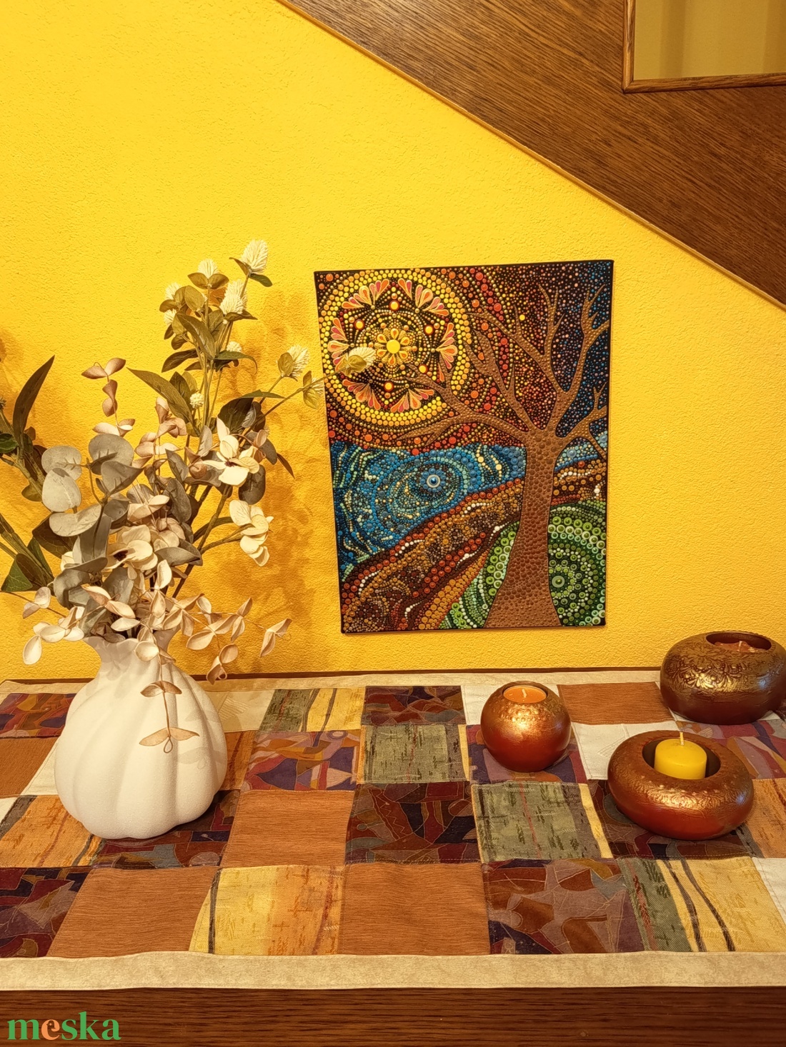 Naplemente  - művészet - festmény - festmény vegyes technika - Meska.hu