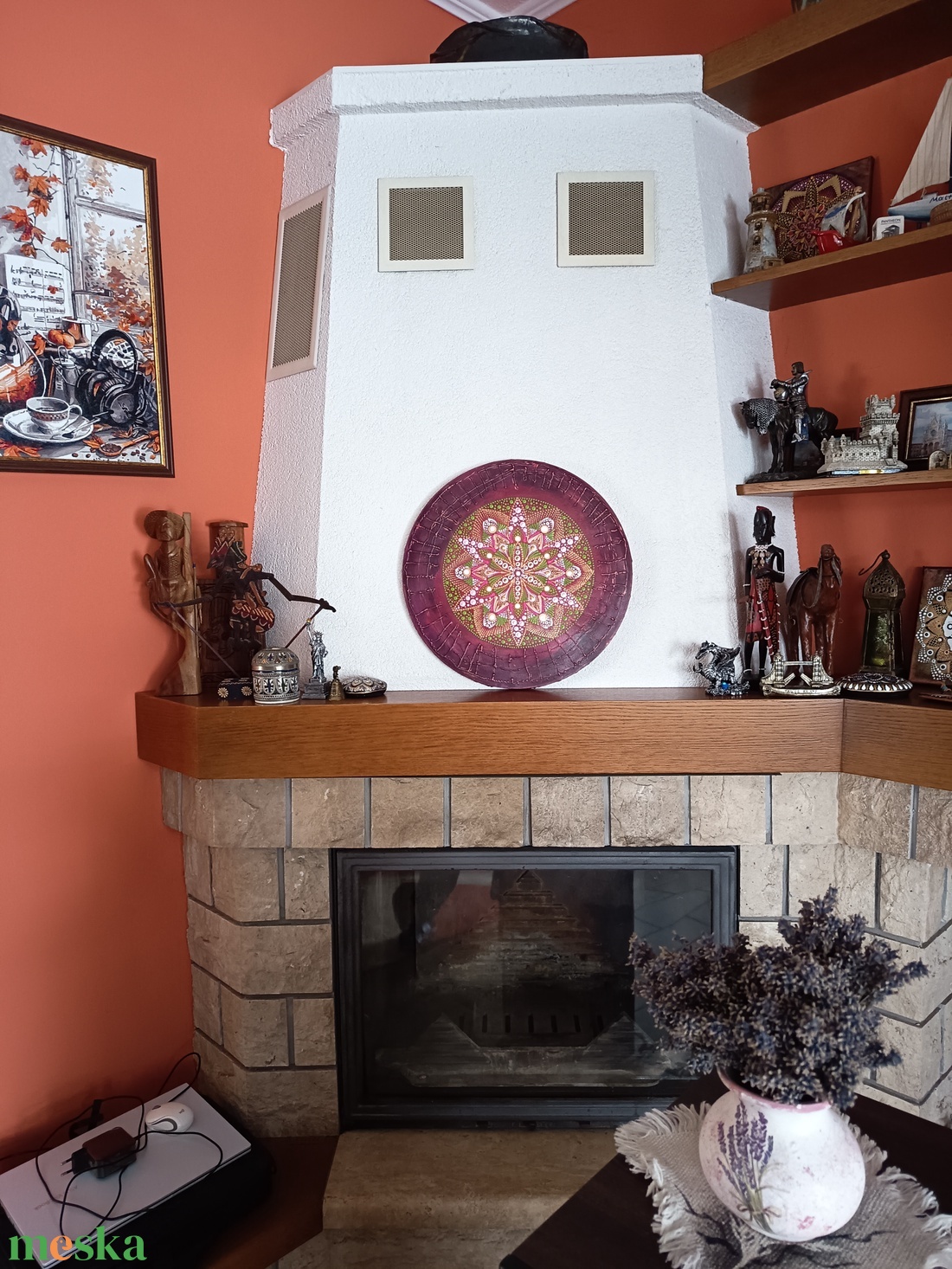 Tavaszi színek mandala - művészet - festmény - festmény vegyes technika - Meska.hu