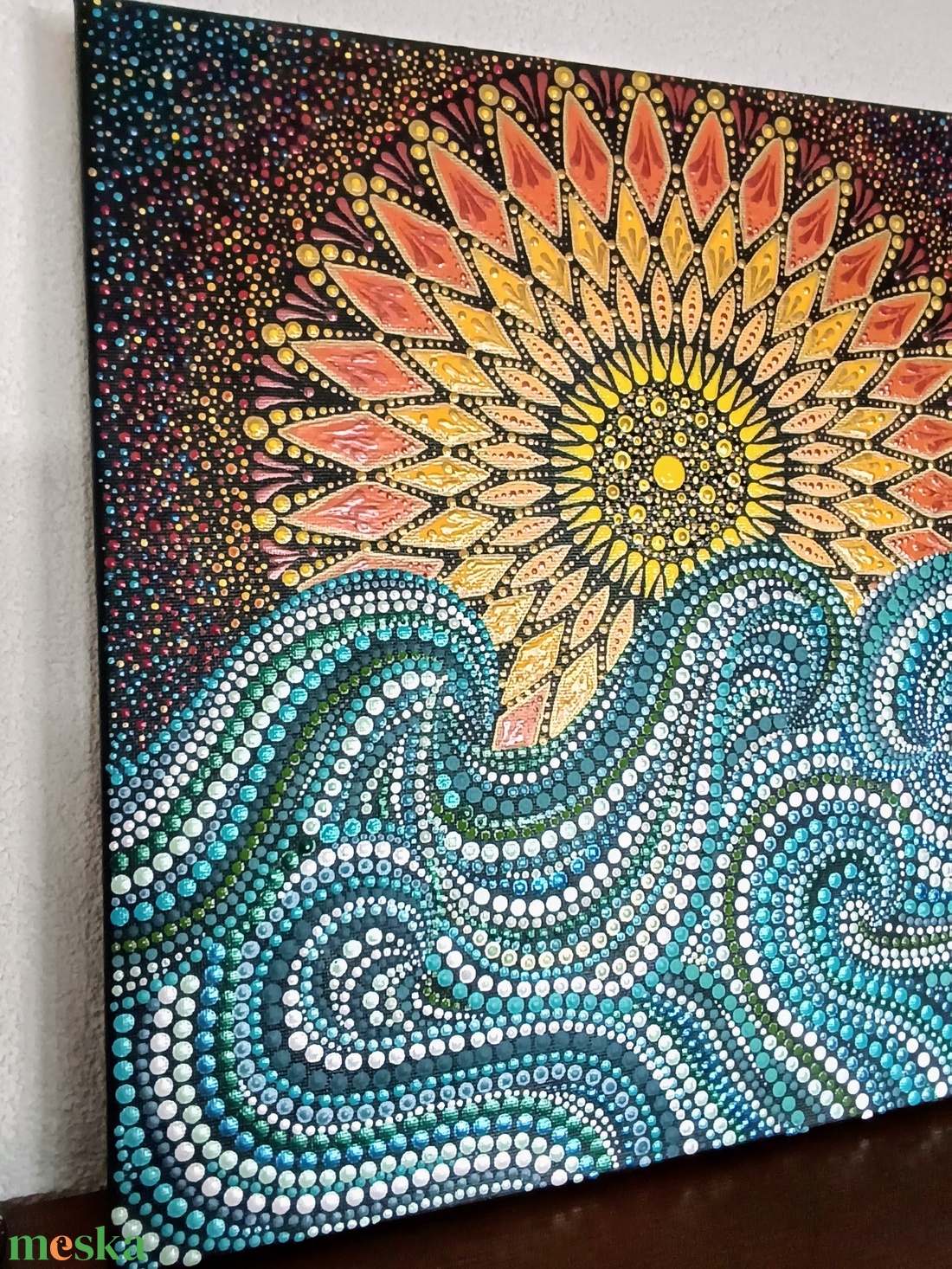 Nap és tenger - művészet - festmény - festmény vegyes technika - Meska.hu