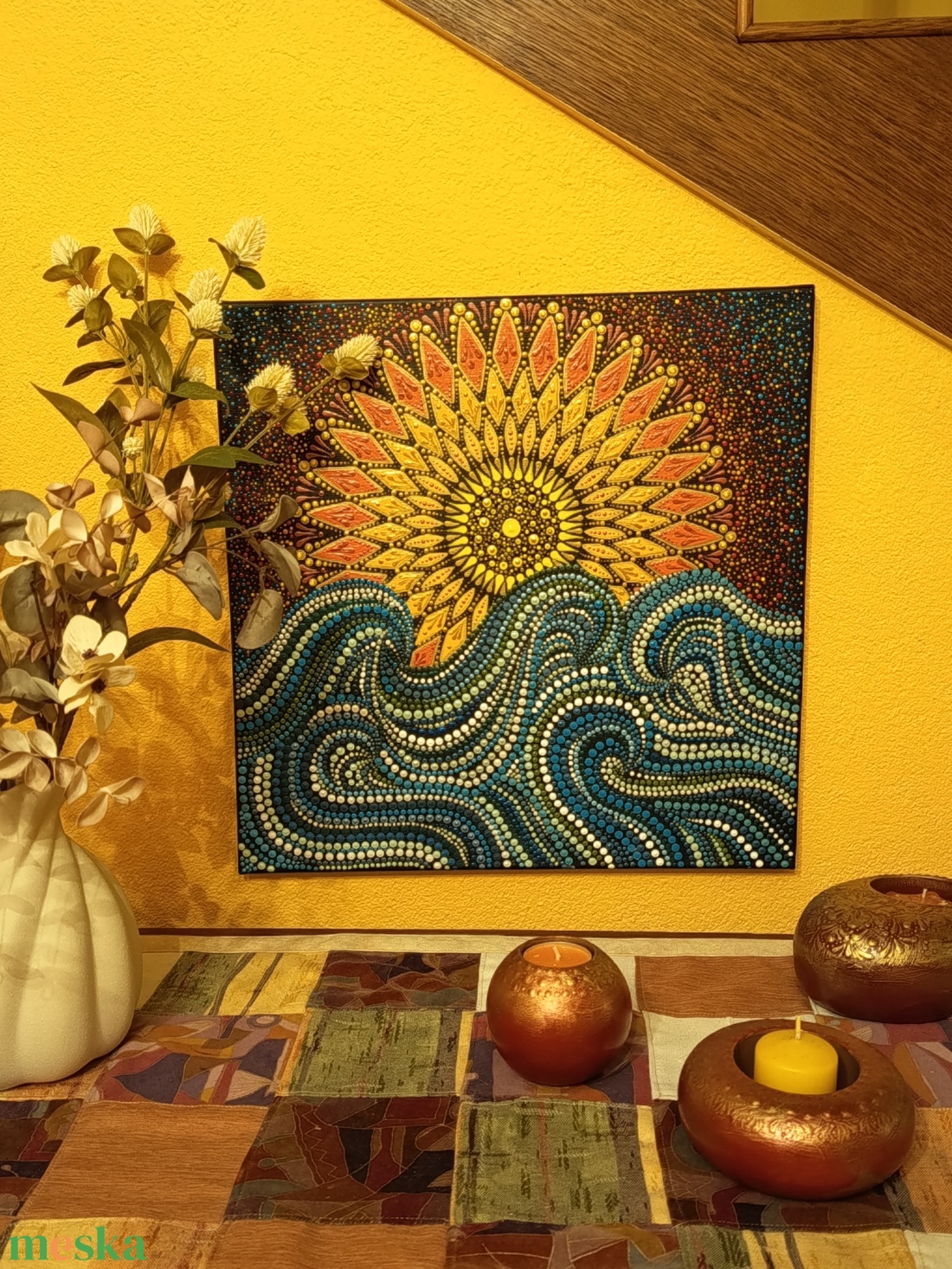 Nap és tenger - művészet - festmény - festmény vegyes technika - Meska.hu