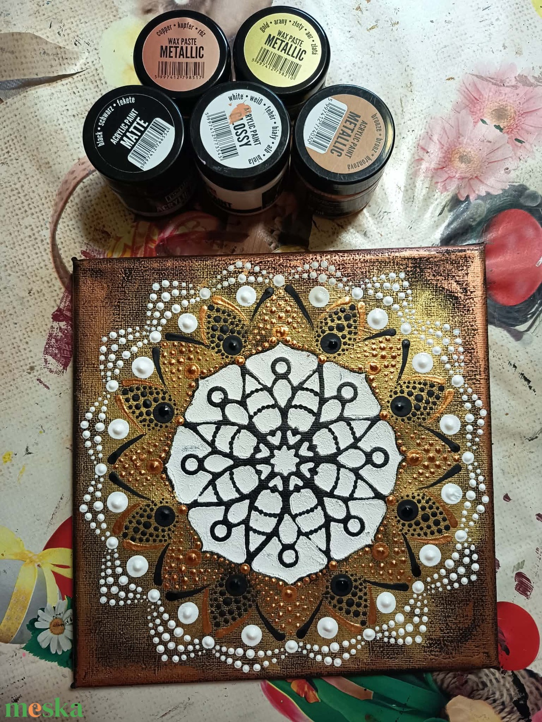 Hópehely - művészet - festmény - akril - Meska.hu