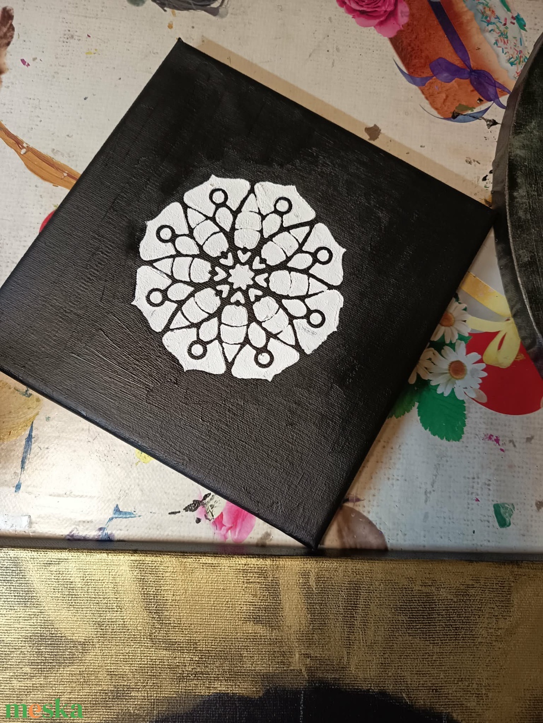 Hópehely - művészet - festmény - akril - Meska.hu