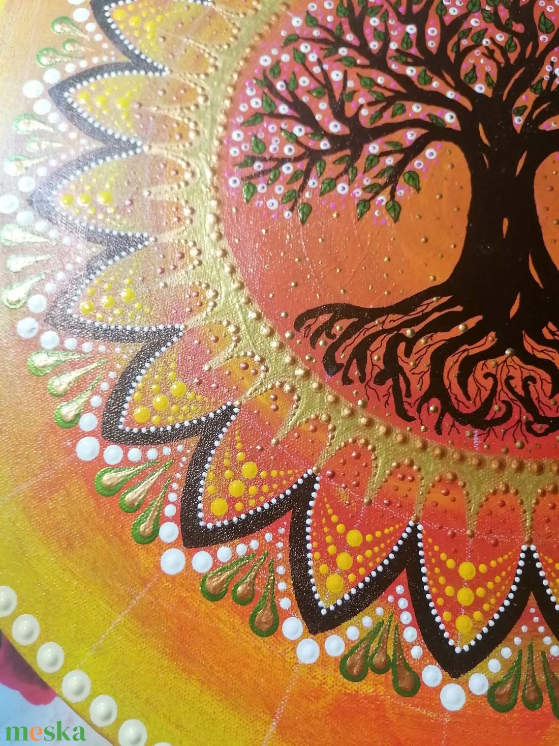 Afrikai szavanna életfa - művészet - festmény - akril - Meska.hu