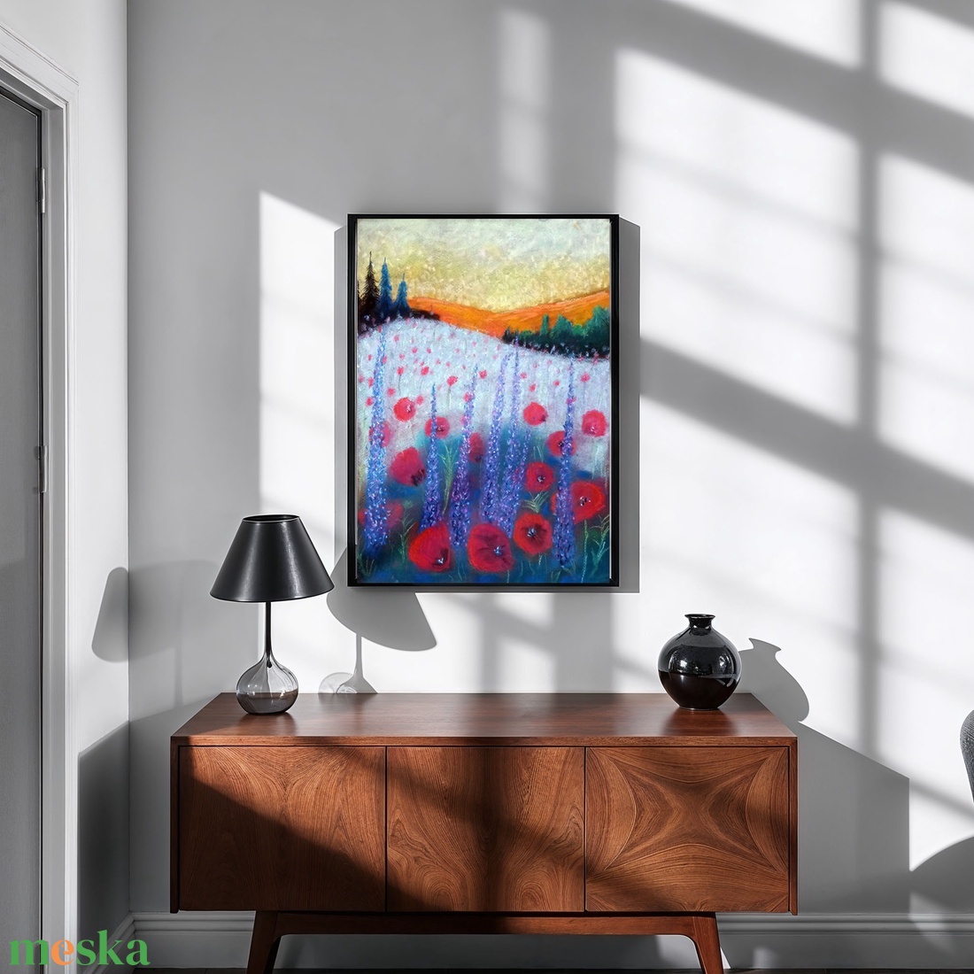 Naplemente - művészet - festmény - pasztell - Meska.hu