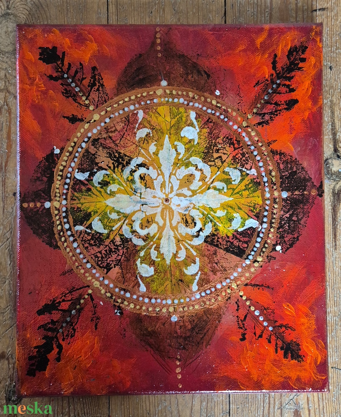 Tűzenergia - szakrális csakra mandala - otthon & életmód - dekoráció - spiritualitás - mandala - Meska.hu