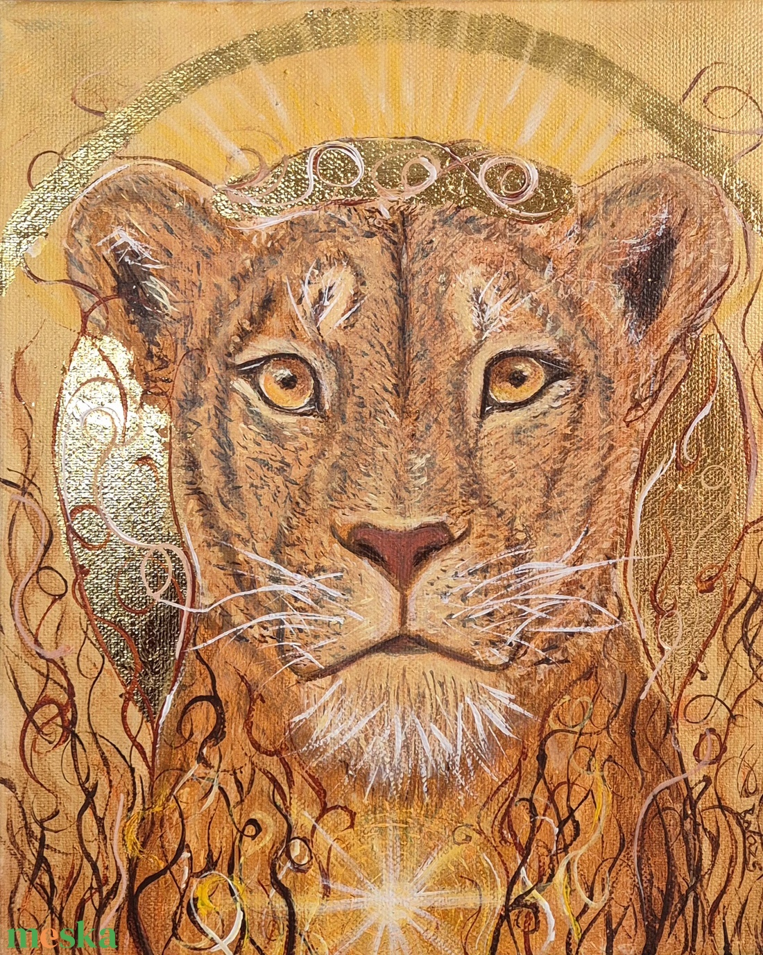 Az oroszlán szive - akril festmény - művészet - festmény - akril - Meska.hu Az oroszlán szive - akril festmény - művészet - festmény - akril - Meska.hu