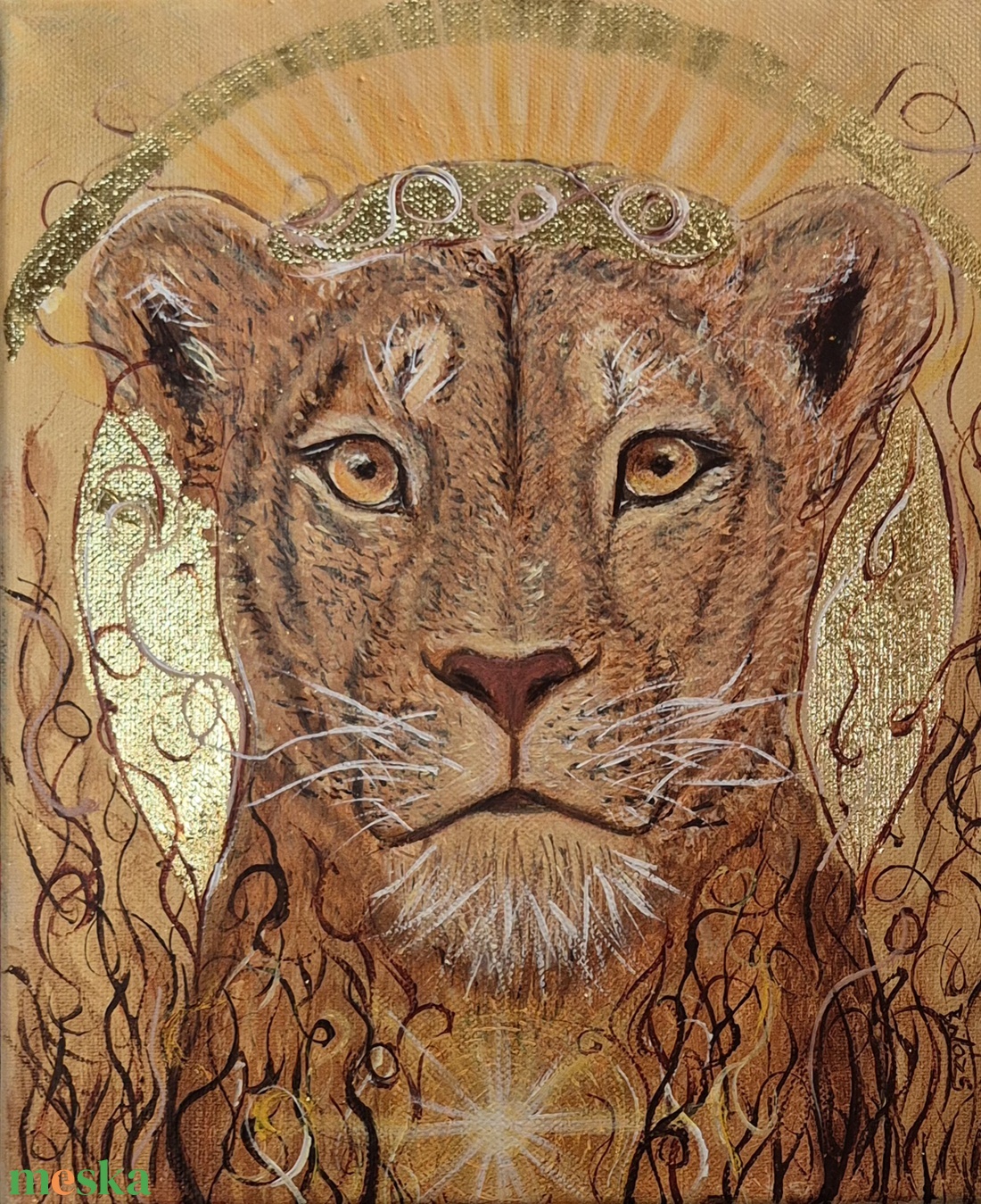 Az oroszlán szive - akril festmény - művészet - festmény - akril - Meska.hu Az oroszlán szive - akril festmény - művészet - festmény - akril - Meska.hu