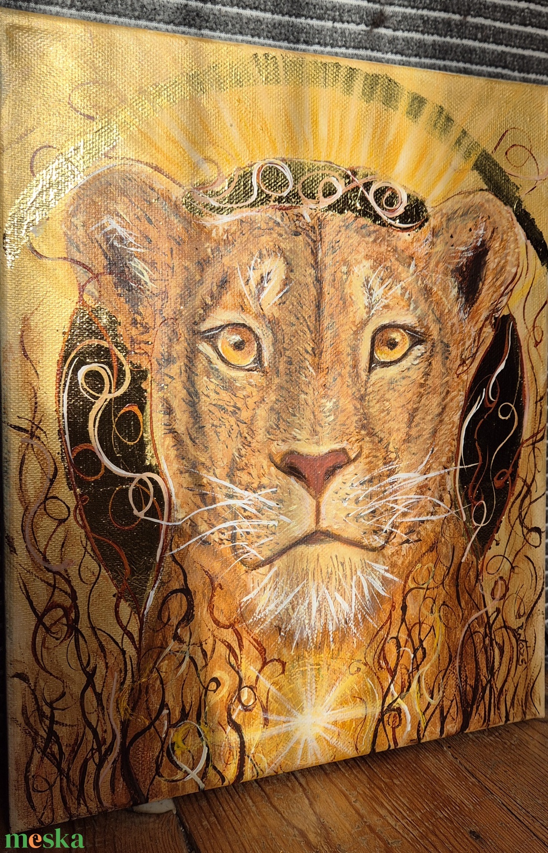 Az oroszlán szive - akril festmény - művészet - festmény - akril - Meska.hu Az oroszlán szive - akril festmény - művészet - festmény - akril - Meska.hu