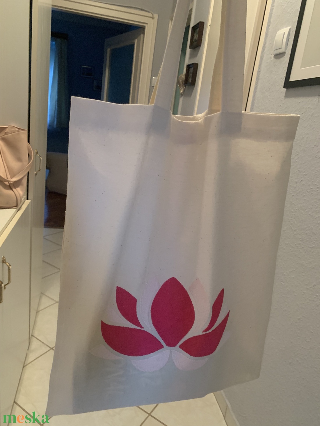Vászontáska hímzéssel - táska & tok - bevásárlás & shopper táska - shopper, textiltáska, szatyor - Meska.hu
