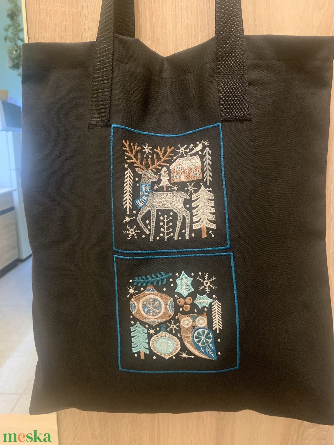 Vászontáska hímzéssel - táska & tok - bevásárlás & shopper táska - shopper, textiltáska, szatyor - Meska.hu
