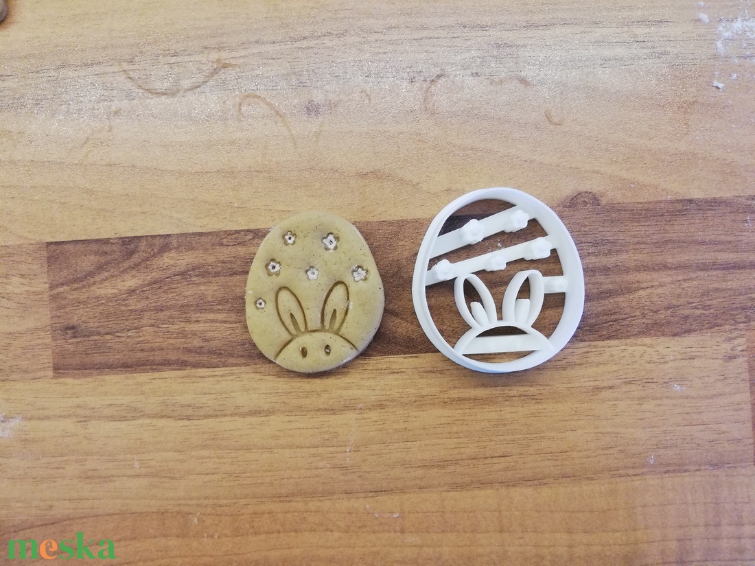 Nyuszis tojás - Húsvéti sütemény kiszúró forma - otthon & életmód - konyhafelszerelés, tálalás - sütés, főzés - sütikiszúró - Meska.hu