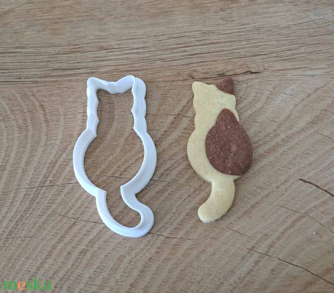 Cica sziluett kekszkiszúró - otthon & életmód - konyhafelszerelés, tálalás - sütés, főzés - sütikiszúró - Meska.hu