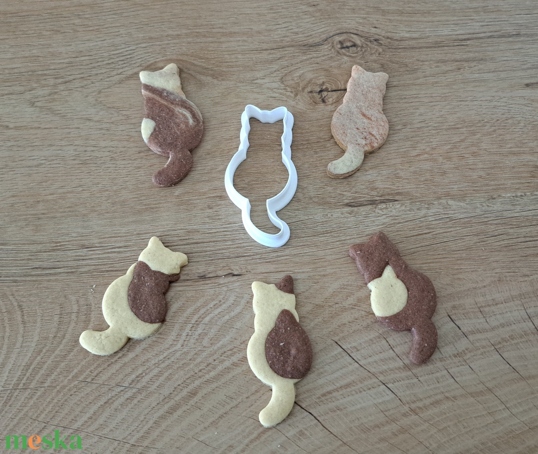 Cica sziluett kekszkiszúró - otthon & életmód - konyhafelszerelés, tálalás - sütés, főzés - sütikiszúró - Meska.hu