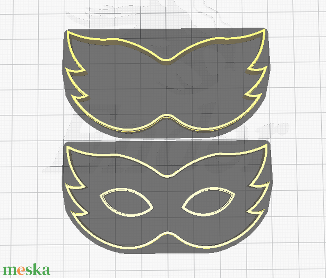 Maszk (8 cm-es) keksz- és linzerkiszúró - otthon & életmód - konyhafelszerelés, tálalás - sütés, főzés - sütikiszúró - Meska.hu