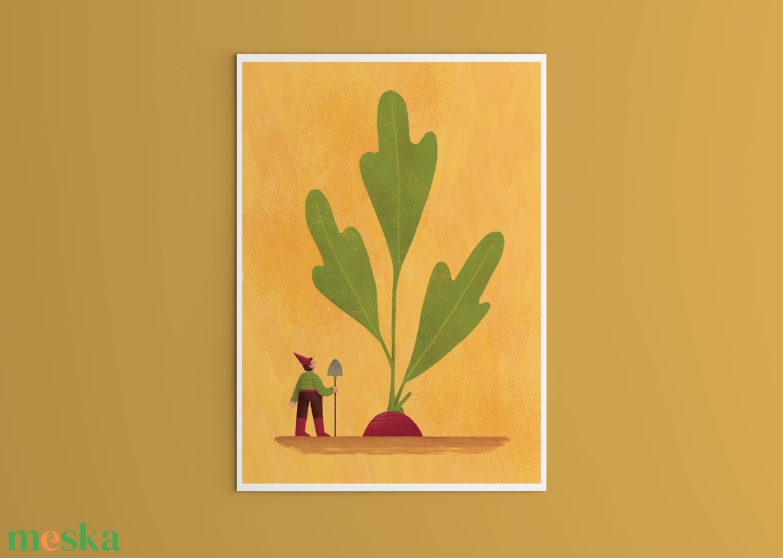Kerti törpe  print - művészet - grafika & illusztráció - művészi nyomat - Meska.hu