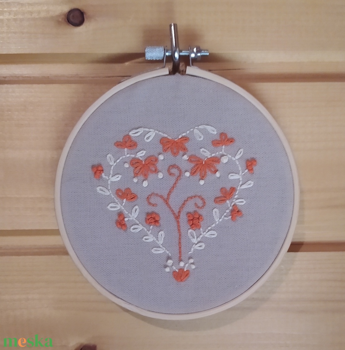 Narancs szív - otthon & életmód - dekoráció - fali és függő dekoráció - falra akasztható dekor - Meska.hu