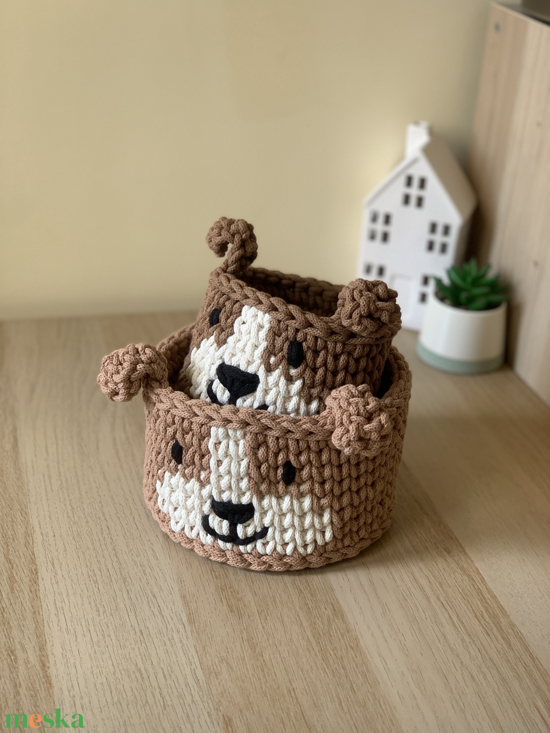 Kutyusos kosár - otthon & életmód - tárolás & rendszerezés - tárolókosár - Meska.hu