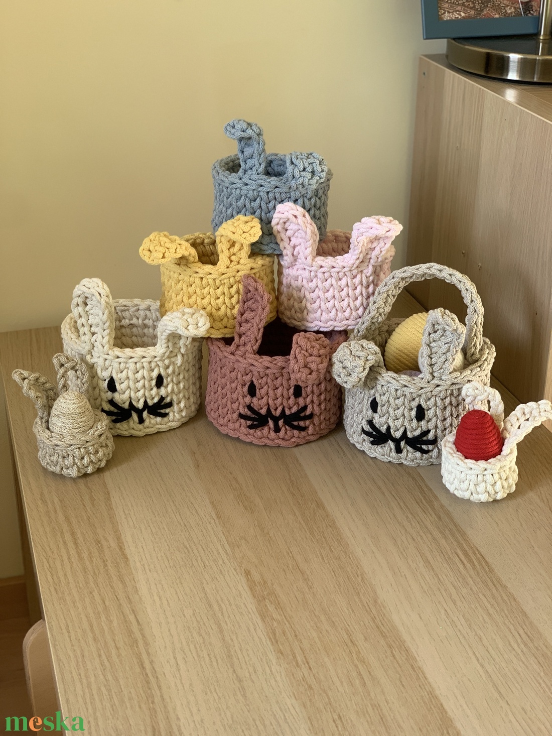 Nyuszi kosár - otthon & életmód - tárolás & rendszerezés - tárolókosár - Meska.hu