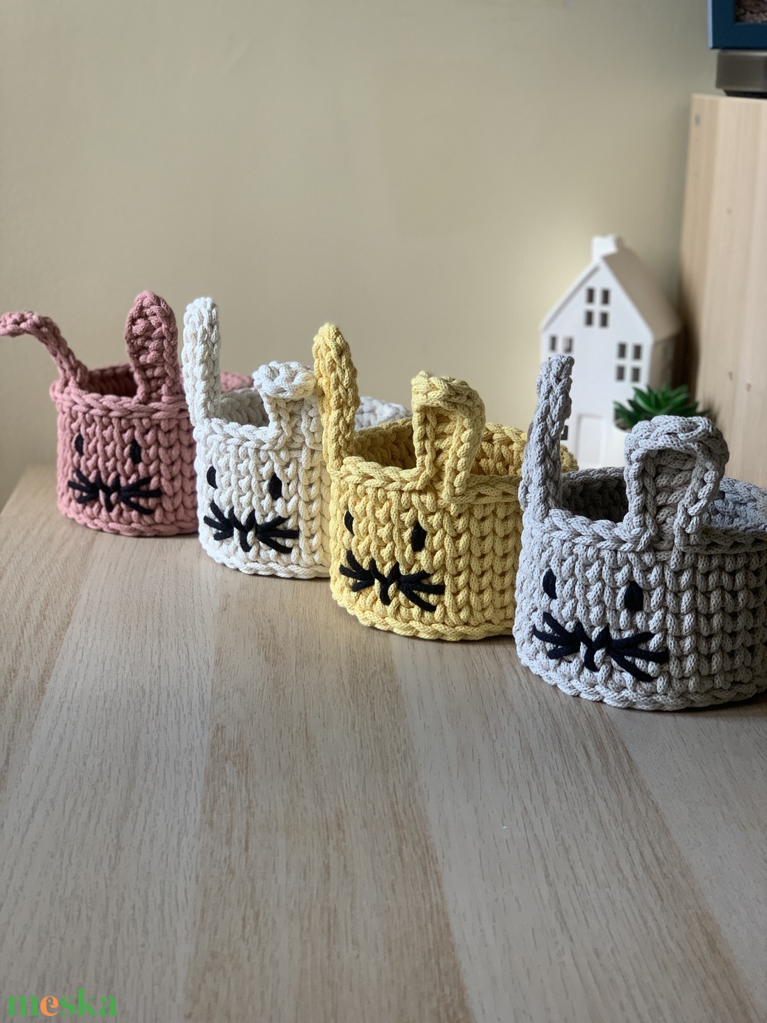 Nyuszi kosár - otthon & életmód - tárolás & rendszerezés - tárolókosár - Meska.hu