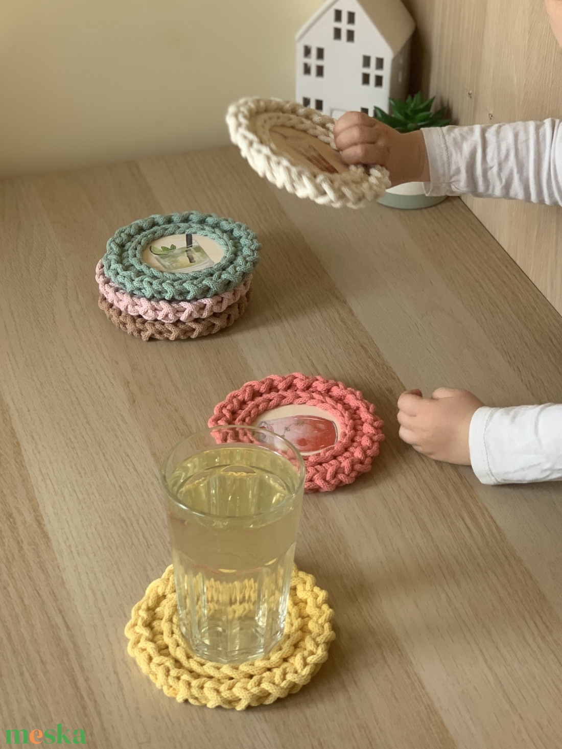 Koktél mintás poháralátét szett - otthon & életmód - konyhafelszerelés, tálalás - tálalás - tányér- és poháralátét - Meska.hu