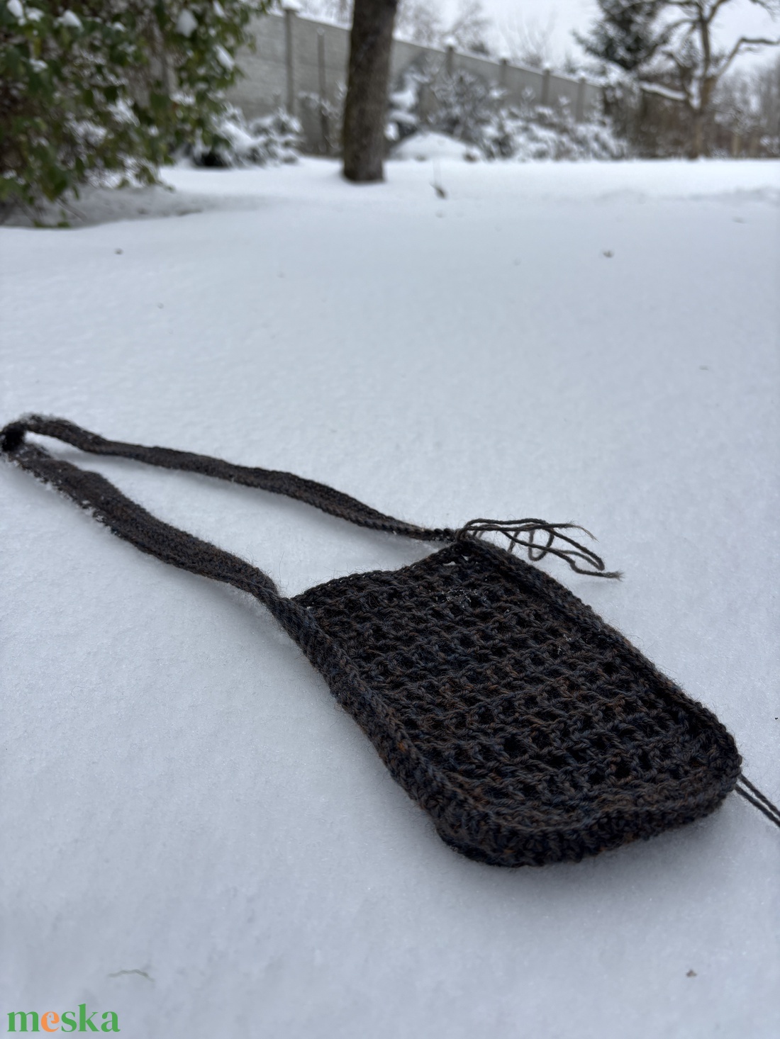 horgolt kis táska, telefontartó - táska & tok - pénztárca & más tok - telefontok - Meska.hu