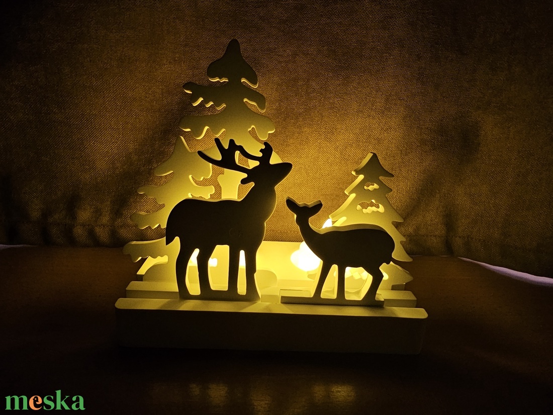 Variálható kerámia gipsz gyertyatartó  - karácsony - karácsonyi lakásdekoráció - karácsonyi fénydekoráció - Meska.hu