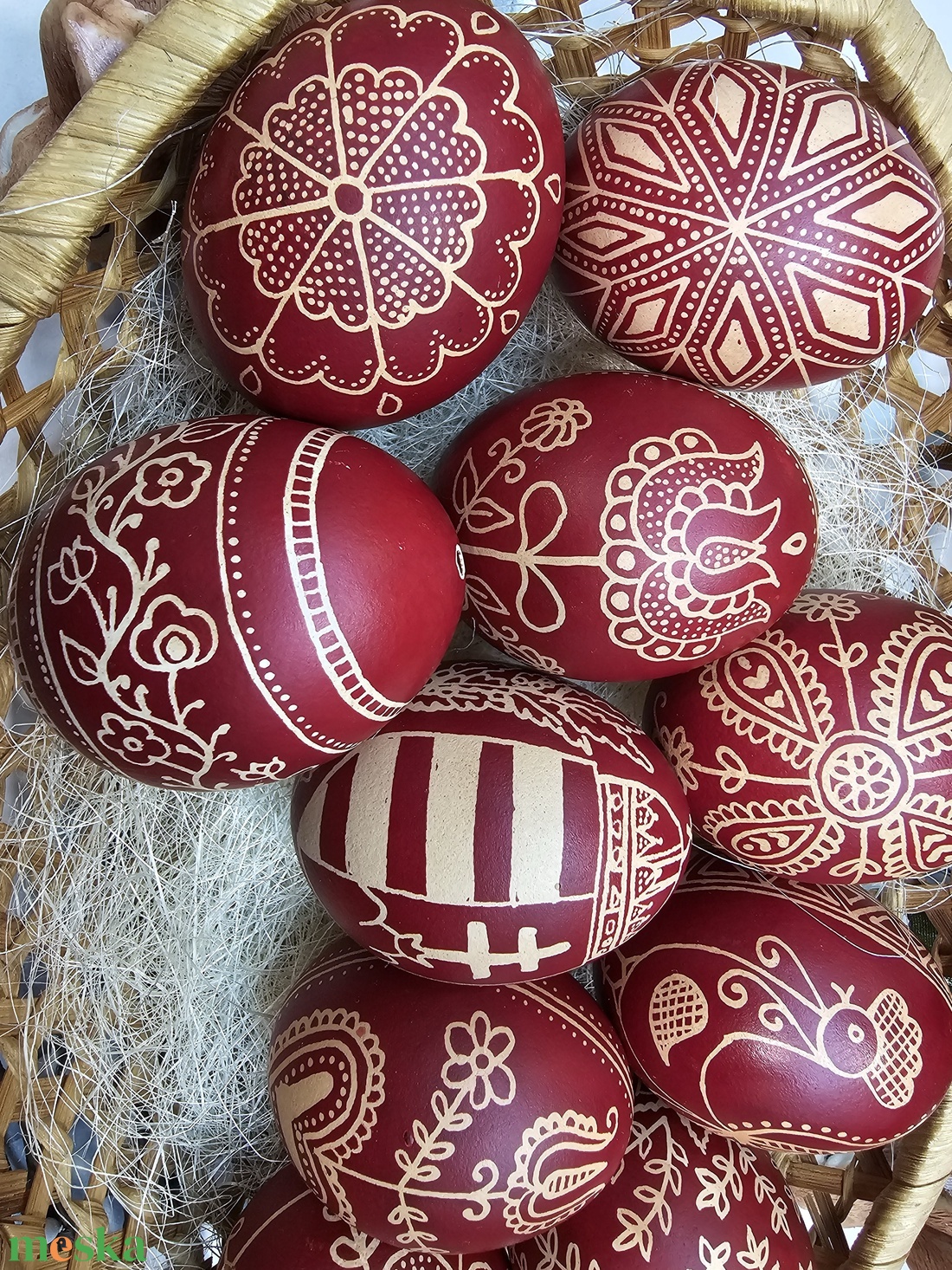 Hagyományos húsvéti hímestojás - ünnepi díszek, dekorációk - húsvéti díszek és dekorációk - húsvéti tojás, hímestojás - Meska.hu