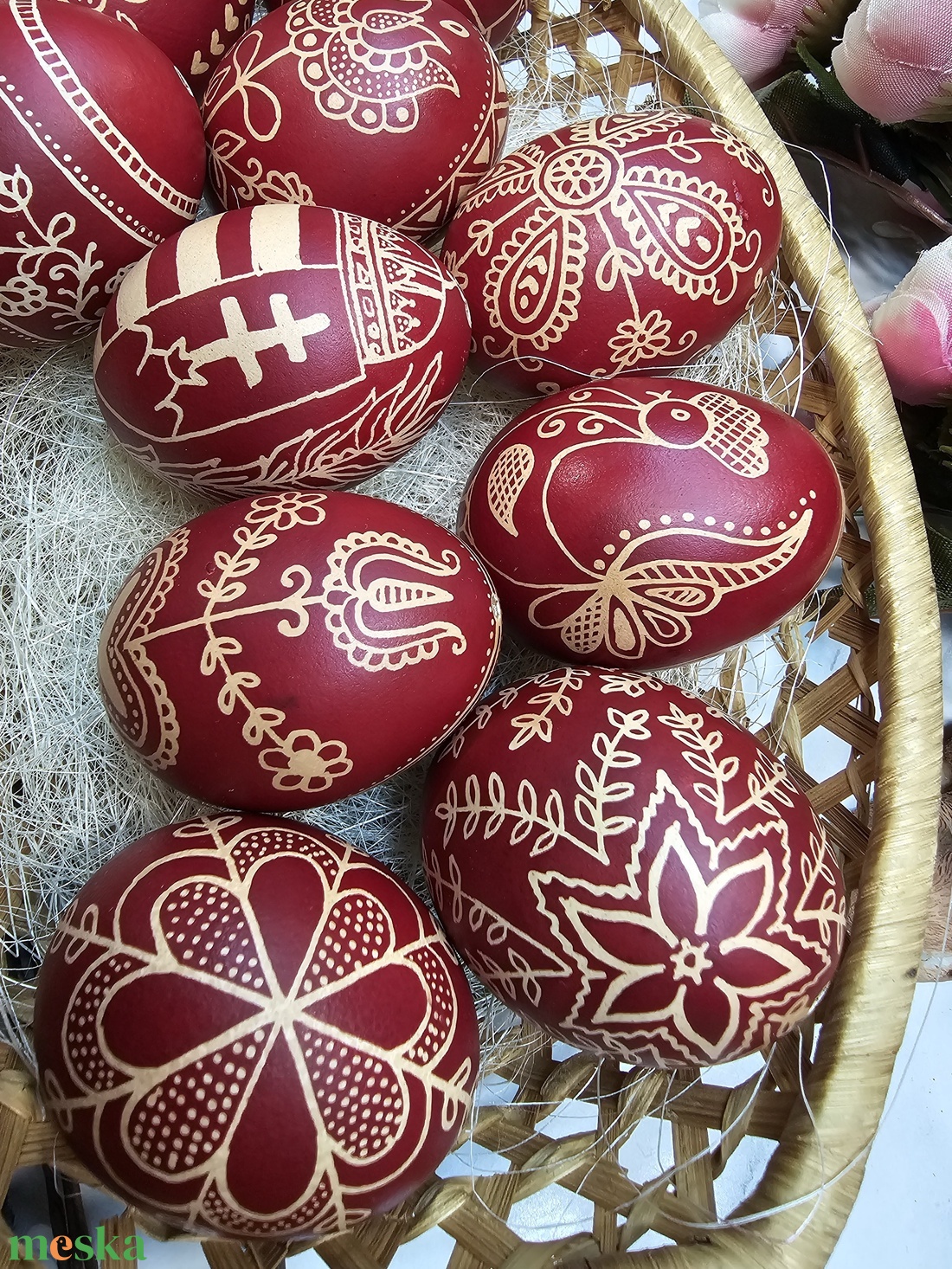 Hagyományos húsvéti hímestojás - ünnepi díszek, dekorációk - húsvéti díszek és dekorációk - húsvéti tojás, hímestojás - Meska.hu