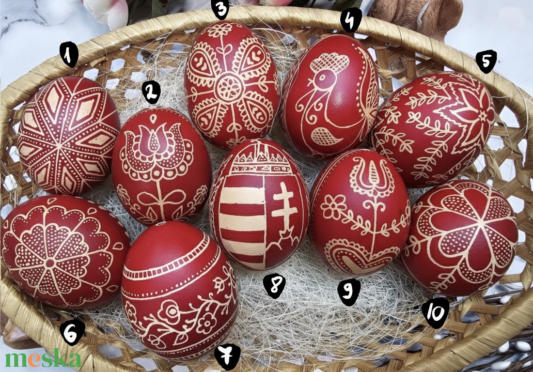 Hagyományos húsvéti hímestojás - ünnepi díszek, dekorációk - húsvéti díszek és dekorációk - húsvéti tojás, hímestojás - Meska.hu