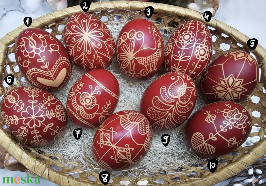 Hagyományos húsvéti hímestojás - ünnepi díszek, dekorációk - húsvéti díszek és dekorációk - húsvéti tojás, hímestojás - Meska.hu